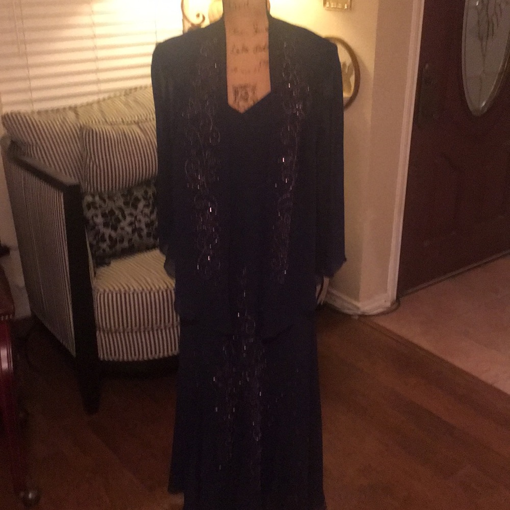 R&M Richards Designer after five dress w jacket14w